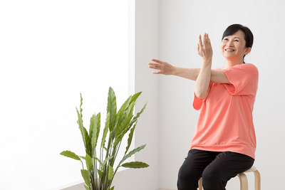 ストレッチの様子